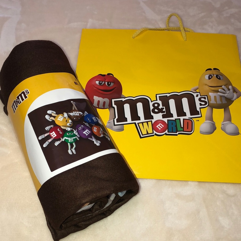 M&M’s fleece blanket from the M&M store at Mall of America. (with gift bag).
